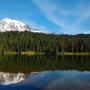Reflection Lake. This is a very nice meadow and forest hike around reflection Lake just below Paradise in Mt. Rainier.